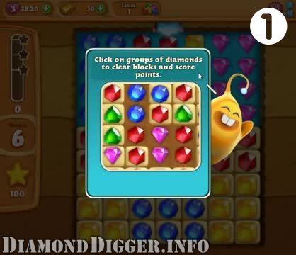 Diamond Digger Saga : Level 1 – Videos, Cheats, Tips and Tricks