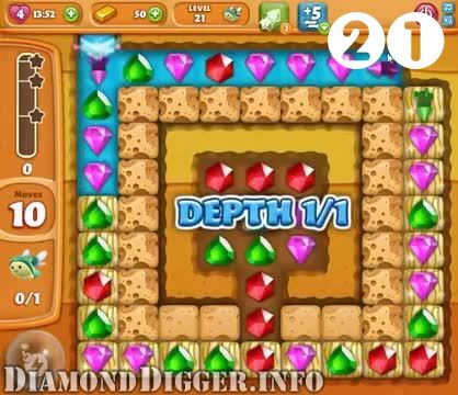Diamond Digger Saga : Level 21 – Videos, Cheats, Tips and Tricks