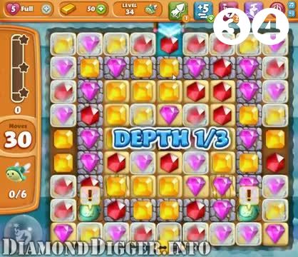 Diamond Digger Saga : Level 34 – Videos, Cheats, Tips and Tricks