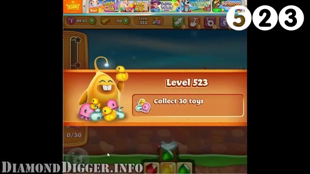 Diamond Digger Saga : Level 523 – Videos, Cheats, Tips and Tricks