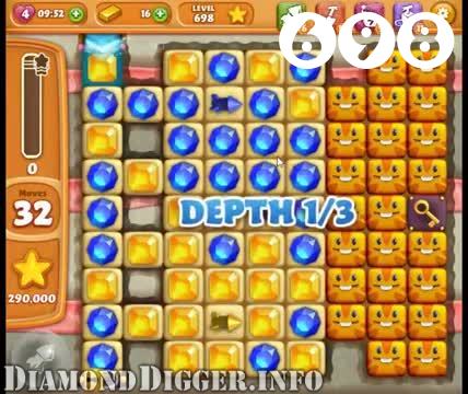 Diamond Digger Saga : Level 698 – Videos, Cheats, Tips and Tricks