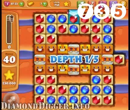 Diamond Digger Saga : Level 735 – Videos, Cheats, Tips and Tricks